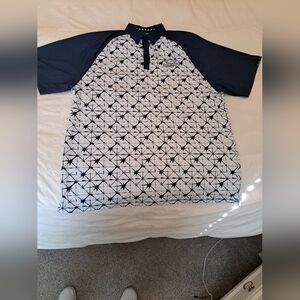 Tattoo Golf Geo Cool Stretch Men’s Golf Shirt Multicolor  Sz 4 XL Excellent Cond